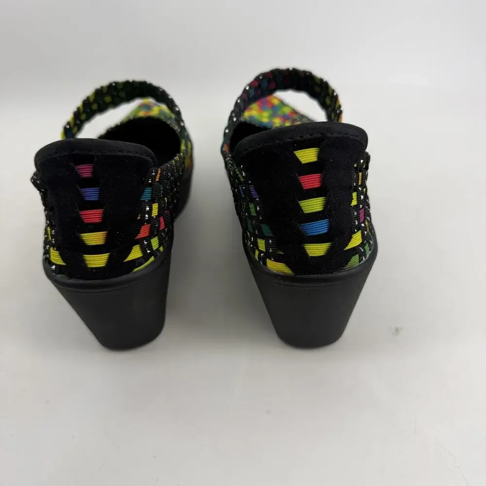 Steven By Steve Madden Brice Shoes Womens 8 Multicolor Woven Mary Jane Wedge